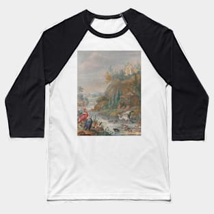 Poultry by a Mountain Stream by Herman Henstenburgh Baseball T-Shirt